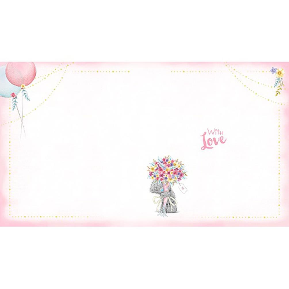 Wonderful Friend Holding Bouquet Me to You Bear Birthday Card Extra Image 1